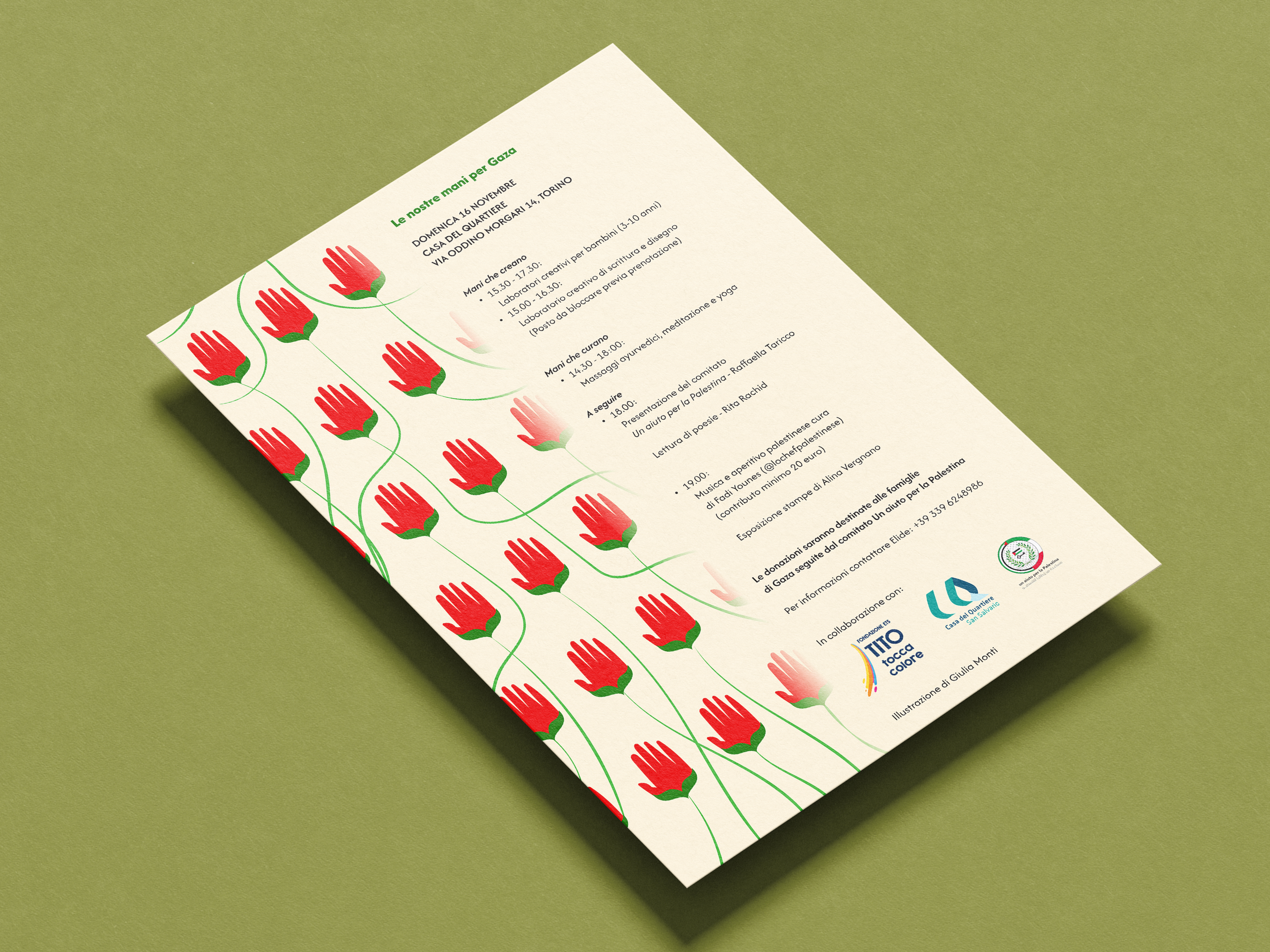Anteprima del progetto Mani per Gaza